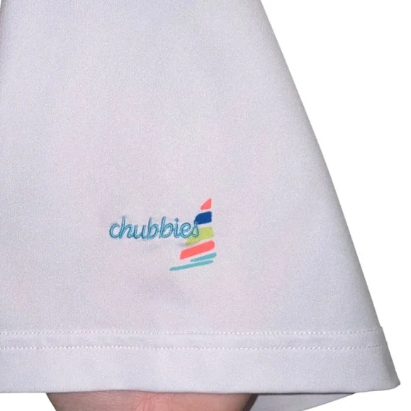 Chubbies Sailboat Print Performance Polo Shirt XL White - Picture 4 of 7